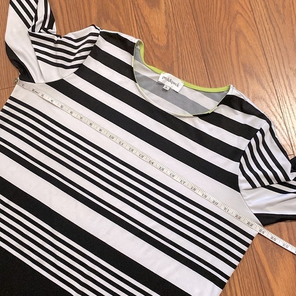 Peck & Peck woman’s black & White striped tunic top long sleeve size XL - Picture 11 of 16